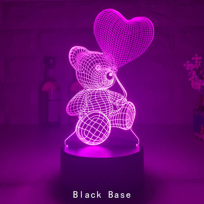 Valentine's Love Bear 3D Light 💖💖