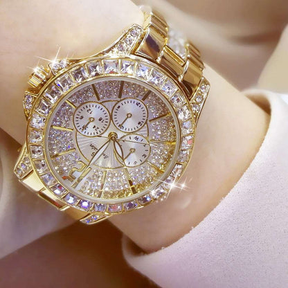 Luxury Diamond Steel Band Ladies Quartz Watch