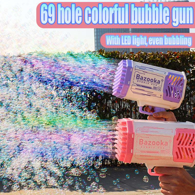 Rocket 69-Hole Soap Bubble Gun Toy