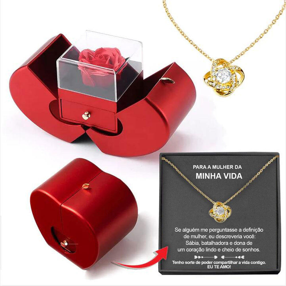Valentine's Red Apple Jewelry Box