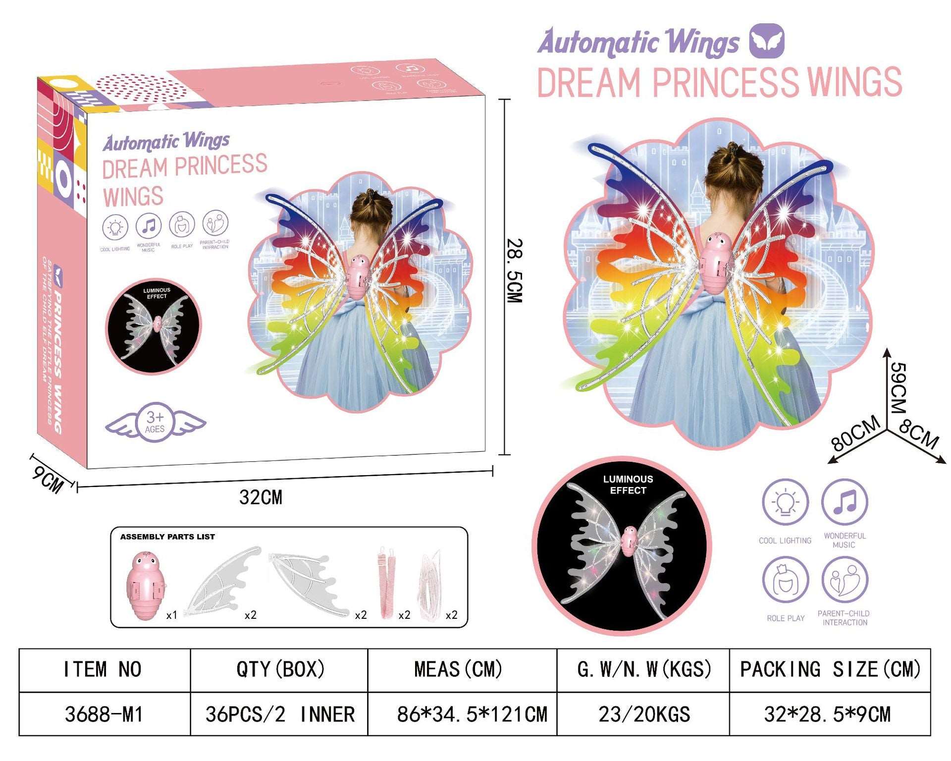 Light-Up Butterfly Wings for Girls