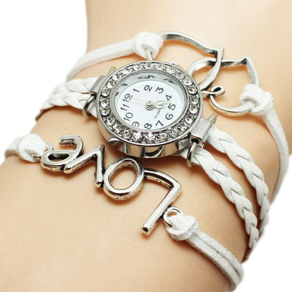 Double Heart-Shaped Love Multi-Layer Watch