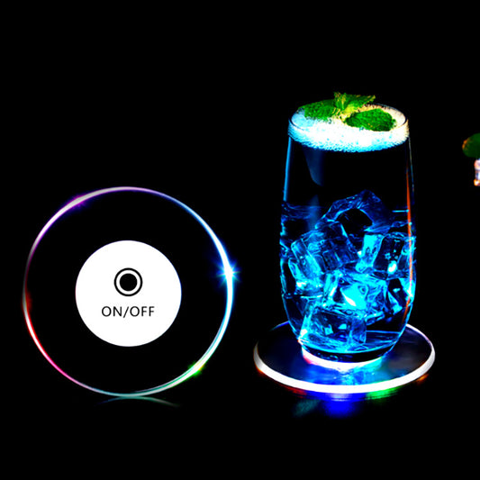 Glowing LED Coasters for Bar and Tableware Decoration