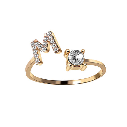Adjustable Initial Letter Ring