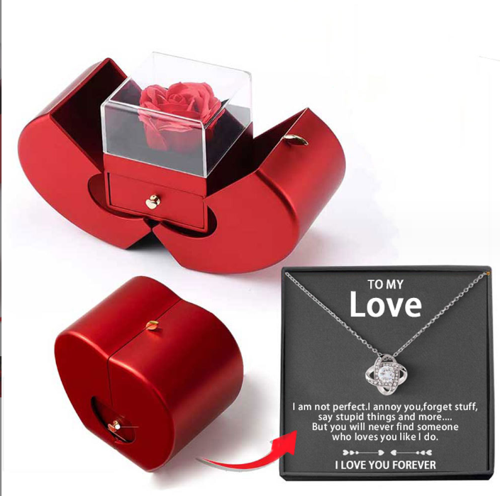 Valentine's Red Apple Jewelry Box